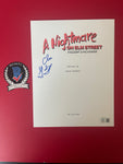 Clu Gulager signed Nightmare on Elm Street 2 script - Beckett COA