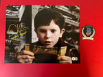Freddie Highmore signed 11"x14" Charlie Bucket Chocolate Factory photo - Beckett COA