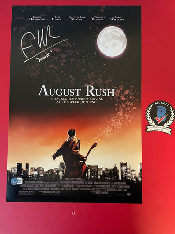 Freddie Highmore signed 12"x18" August Rush poster - Beckett COA