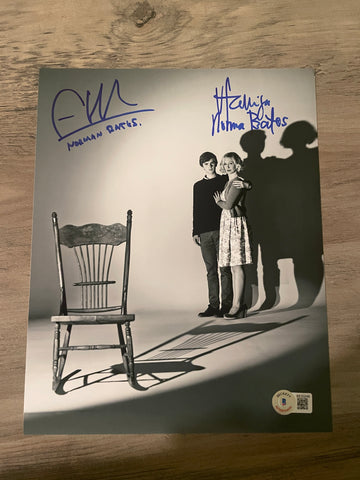 Vera Farmiga Freddie Highmore signed 8"x10" Bates Motel photo - Beckett COA