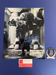 Peter Weller signed Metallic 11”x14” Robocop photo - Beckett COA